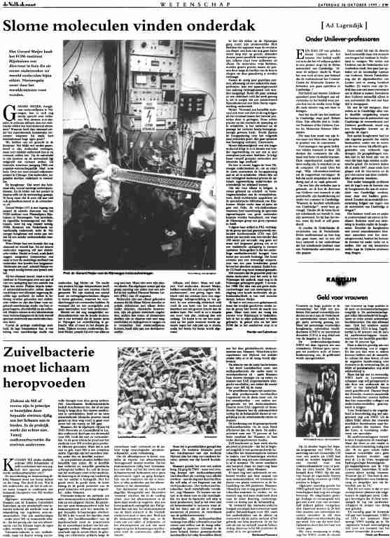 Volkskrant 30 oktober 1999  